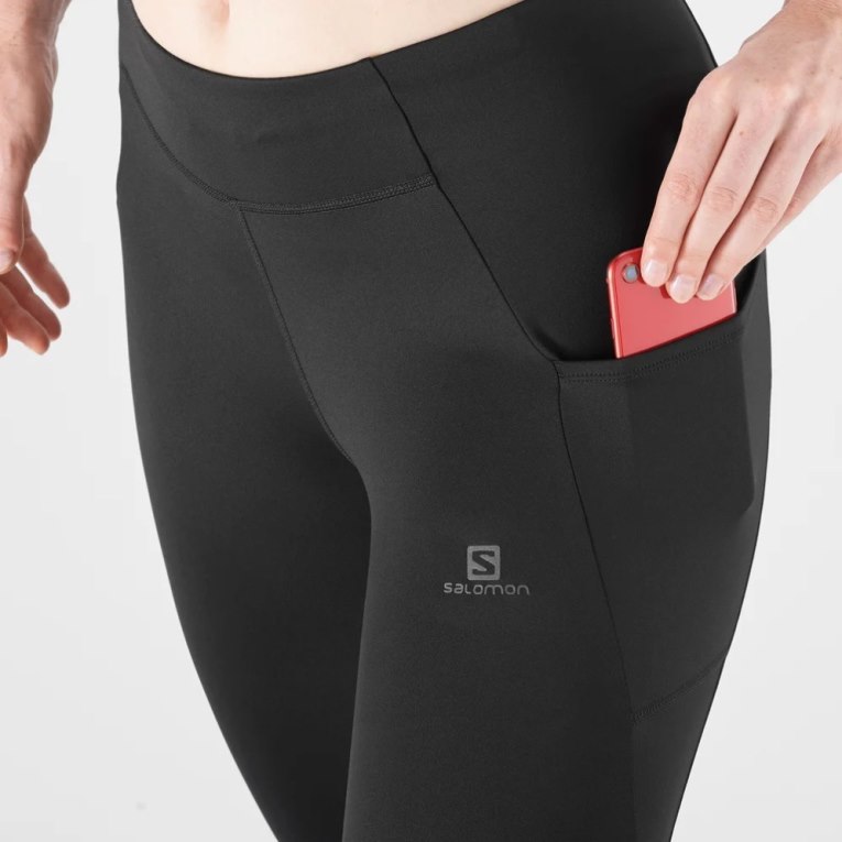 Salomon Cross Run 25'' Women's Running Tights Black | CA 41C29
